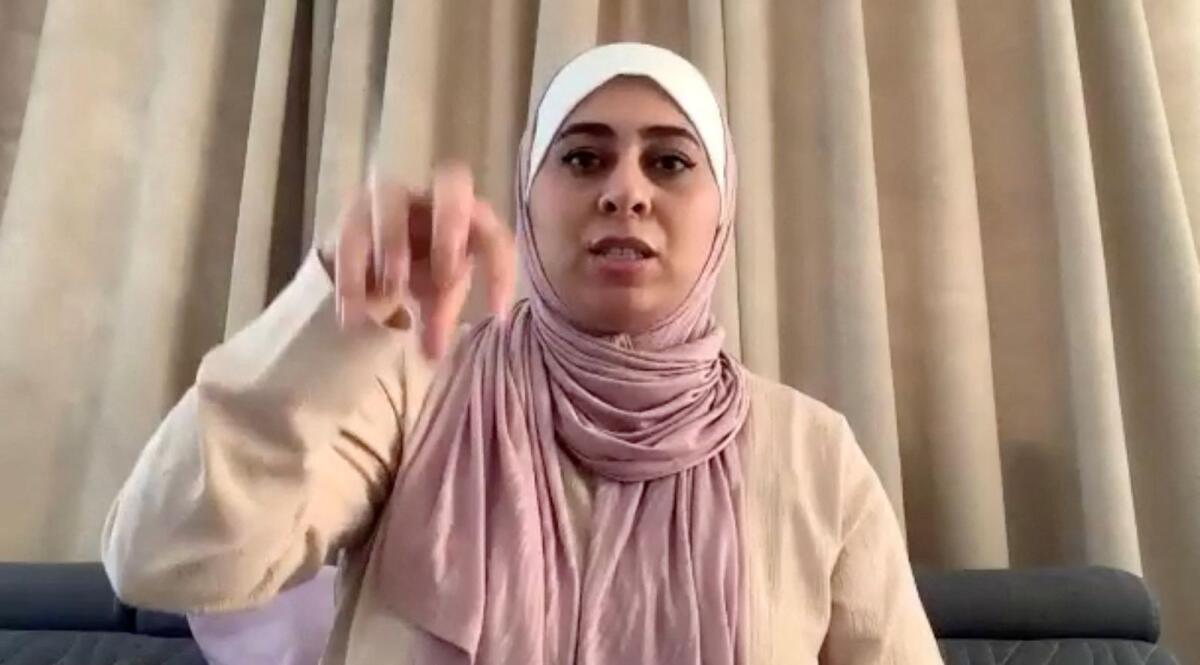 السيدة الفلسطينية صبا الجعفراوي، التي تم تخزين أجنة التلقيح الصناعي الخاصة بها في مركز البسمة لأطفال الأنابيب.  – رويترز