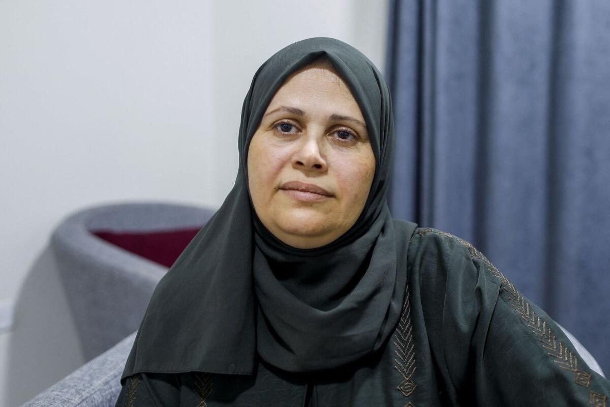 المرأة الفلسطينية نجوى أبو حمادة، التي تم تخزين أجنة التلقيح الصناعي الخاصة بها في مركز البسمة لأطفال الأنابيب.  – رويترز